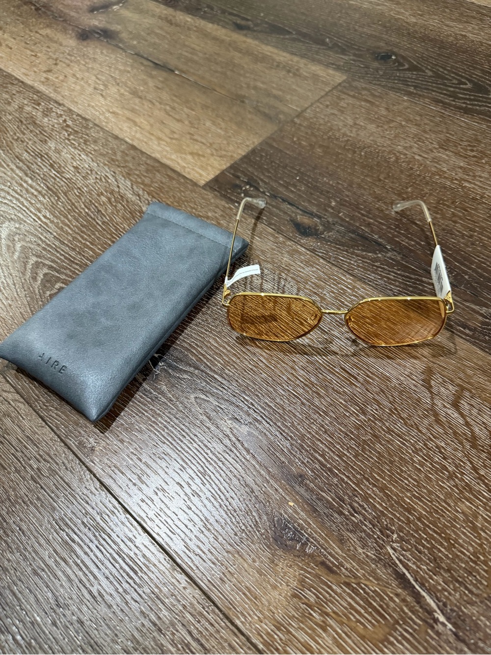 NWT Aire Altair gold clear Sunglasses with Amber Lenses - Picture 8 of 8